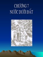 bài giảng địa chất đại cương chương 7 nước dưới đất