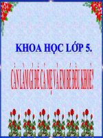bài giảng khoa học 5 bài 5 cần làm gì đề cả mẹ và bé đều khỏe