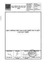 quy trình chế tạo cụm thiết bị và kết cấu sắt thép