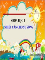 bài giảng khoa học 4 bài 54 nhiệt cần cho sự sống