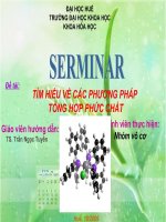 seminar đề tài tìm hiểu về các phương pháp tổng hợp phức chất