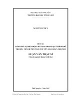 đánh giá sự biến động đất đai trong quá trình đô thị hóa thành phố thái nguyên giai đoạn 2005- 2010