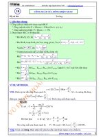 Công suất của dòng điện xoay chiều