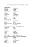 từ vựng tiếng anh unit 6