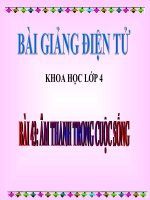 bài giảng khoa học 4 bài 43 âm thanh trong cuộc sống