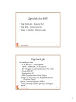 Bài giảng kỹ thuật vi xử lý   Lập trình cho 8051