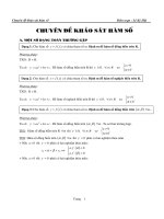 Luyện thi đại học chuyên đề khảo sát hàm số