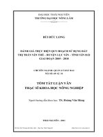 đánh giá thực hiện quy hoạch sử dụng đất thị trấn yên thế, huyện lục yên, tỉnh yên bái giai đoạn 2005 - 2010