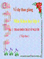 bài giảng khoa học 4 bài 3 trao đổi chất ở người (tt)