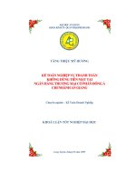 ĐỀ TÀI: Kế toán nghiệp vụ thanh toán không dùng tiền mặt tại ngân hàng Thương Mại cổ phần Đông Á chi nhánh An Giang