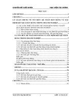 Luận văn: Tổ chức kế toán bán hàng và xác định kết quả bán hàng ở công ty TNHH kim huệ