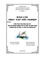 phân tích tình hình cho vay đối với doanh nghiệp vừa và nhỏ tại nhtmcp á châu - chi nhánh huế