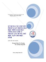 Sử dụng câu chuyện pháp luât trong dạy học môn giáo dục công dân lớp 12 nhằm gây hứng thú học tập cho học sinh