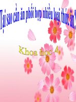 bài giảng khoa học 4 bài 7 tại sao cần ăn phối hợp nhiều loại thức ăn