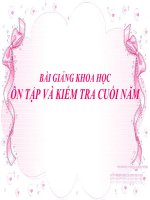 bài giảng khoa học 4 bài 69 ôn tập và kiểm tra cuối năm