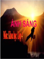 bài giảng khoa học 4 bài 45 ánh sáng