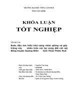 bước đầu tìm hiểu khả năng nhân giống và gây trồng cây nhân trần núi tại vùng đất cát nội đồng huyện quảng điền tỉnh thừa thiên huế
