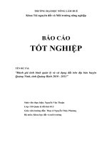đánh giá tình hình quản lý và sử dụng đất trên địa bàn  huyện quảng ninh tỉnh quảng bình 2010-2013