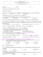 Đề thi thử đh môn vật lý có đáp án