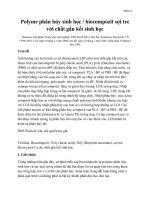 polyme phân hủy sinh học biocompozit sợi tre với chất gắn kết sinh học