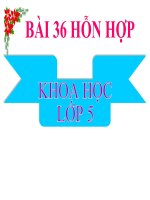bài giảng khoa học 5 bài 36 hỗn hợp