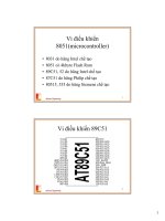 Bài giảng kỹ thuật vi xử lý   Vi điều khiển 8051