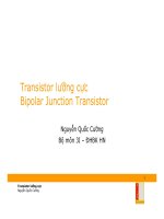 Bài giảng điện tử tương tự   transistor lưỡng cực