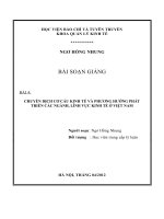 chuyển dịch cơ cấu kinh tế và phương hướng phát triển các ngành, lĩnh vực kinh tế ở việt nam