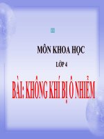 bài giảng khoa học 4 bài 39 không khí bị ô nhiễm