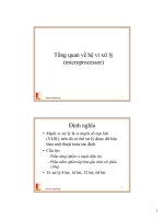 Bài giảng kỹ thuật vi xử lý   Tổng quan về hệ vi xử lý