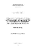 LUẬN VĂN TIẾN SĨ NGHIÊN CỨU GIẢI PHÁP NÂNG CAO HIỆU QUẢ QUẢN LÝ PHÂN BÙN BỂ TỰ HOẠI CHO  CÁC ĐÔ THỊ VIỆT NAM – NGHIÊN CỨU  ĐIỂN HÌNH CHO THÀNH PHỐ HÀ NỘI