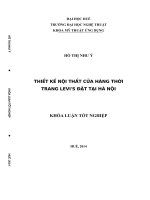 thiết kế nội thất cửa hàng thời trang levi's đặt tại hà nội