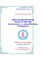 nghiên cứu thành phần hóa học tinh dầu cây húng trắng (ocimum basilicum l. var. pilosum (willd.) benth.) ở tỉnh quảng trị