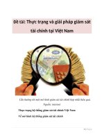 Thực trạng và giải pháp giám sát tài chính tại Việt Nam
