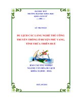 du lịch các làng nghề thủ công truyền thống ở huyện phú vang- tỉnh thừa thiên huế