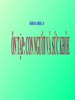 bài giảng khoa học 4 bài 18 ôn tập con người và sức khỏe