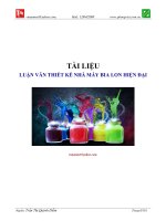 LUẬN VĂN CÔNG NGHỆ THỰC PHẨM THIẾT KẾ NHÀ MÁY BIA LON HIỆN ĐẠI