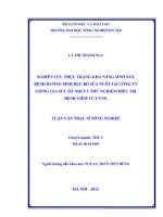 Nghiên cứu thực trạng khả năng sinh sản, bệnh đường sinh dục bò sữa nuôi tại công ty giống gia súc hà nội và thử nghiệm điều trị bệnh viêm tử cung