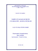 Nghiên cứu đa dạng di truyền cây khoai môn - sọ bằng chỉ thị ADN