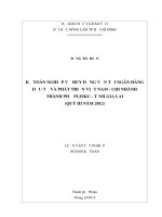 Kế toán nghiệp vụ huy động vốn tại ngân hàng BIDV TP pleiku   tỉnh gia lai (quý III   năm 2012)