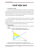 phân tích chính sách thuế hiệu quả