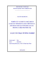 Nghiên cứu vai trò của trực khuẩn e coli gây viêm ruột ỉa chảy trên đàn gà lôi trắng nuôi tại vườn quốc gia cúc phương và biện pháp điều trị