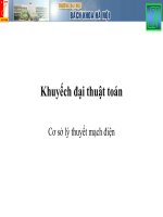 Bài giảng khuếch đại thuật toán (bộ môn lý thuyết mạch)