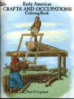 early american crafts and occupations coloring book