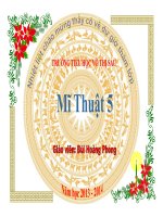 Bài giảng mĩ thuật 5 bài 24 vẽ theo mẫu