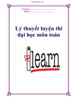 Lý thuyết luyện thi ĐH môn Toán