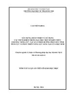 Xây dựng, hoàn thiện và sử dụng các thí nghiệm trong dạy học một số kiến thức chương “sóng cơ” – vật lí 12 theo hướng phát huy tính tích cực và phát triển năng lực sáng tạo của học sinh