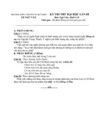 đề thi thử đại học môn văn