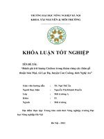 đánh giá trữ lượng cácbon trong thảm rừng cây thân gỗ thuộc bản mọi, xã lục dạ, huyện con cuông, tỉnh nghệ an