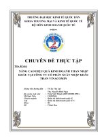 nâng cao hiệu quả kinh doanh than nhập khẩu tại công ty cổ phần xuất nhập khẩu than vinacomin